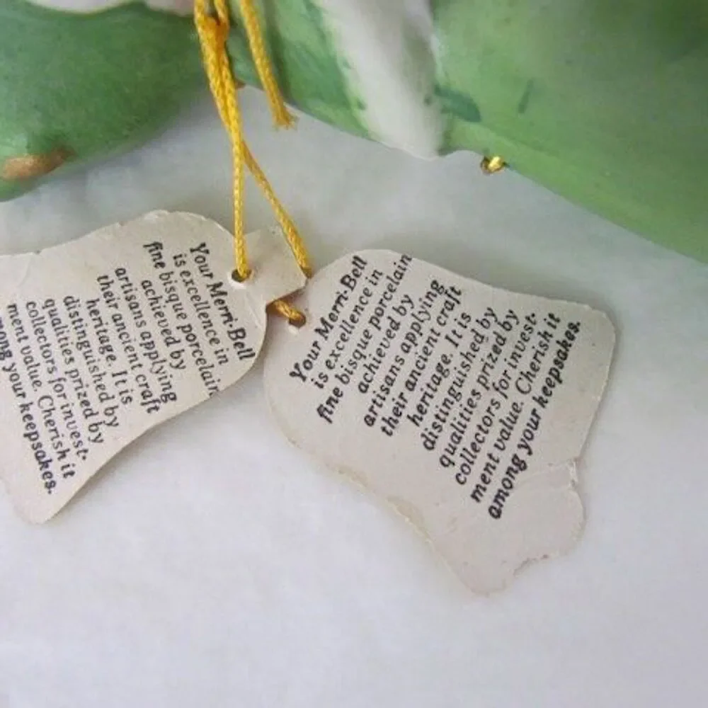 Vintage Merri Bells Christmas Little Girl & Dog Ornament Bell Deadstock